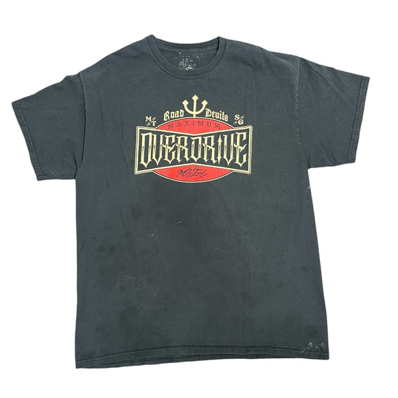 Shifty's Garage Road Devils Maximum Overdrive Mac Tools Death Metal T-Shirt Sz L - Picture 2 of 6